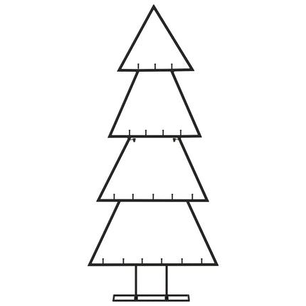 dekorativt juletræ 90 cm metal sort