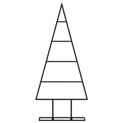 dekorativt juletræ 60 cm metal sort