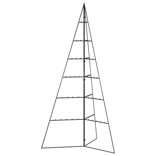 dekorativt juletræ 140 cm metal sort