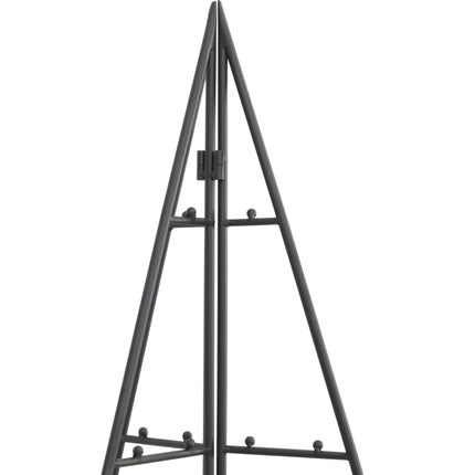 dekorativt juletræ 140 cm metal sort