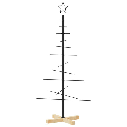 juletræ med træbund 120 cm metal sort