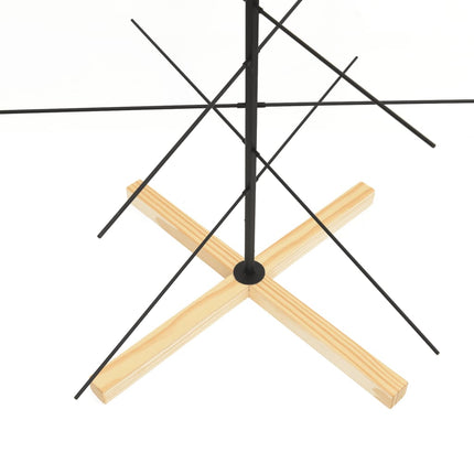 juletræ med træbund 150 cm metal sort