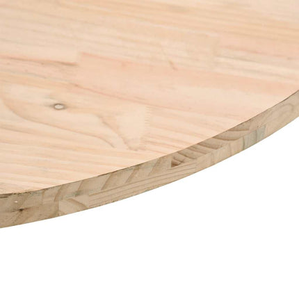 bordplade Ø60x3 cm rund massivt fyrretræ