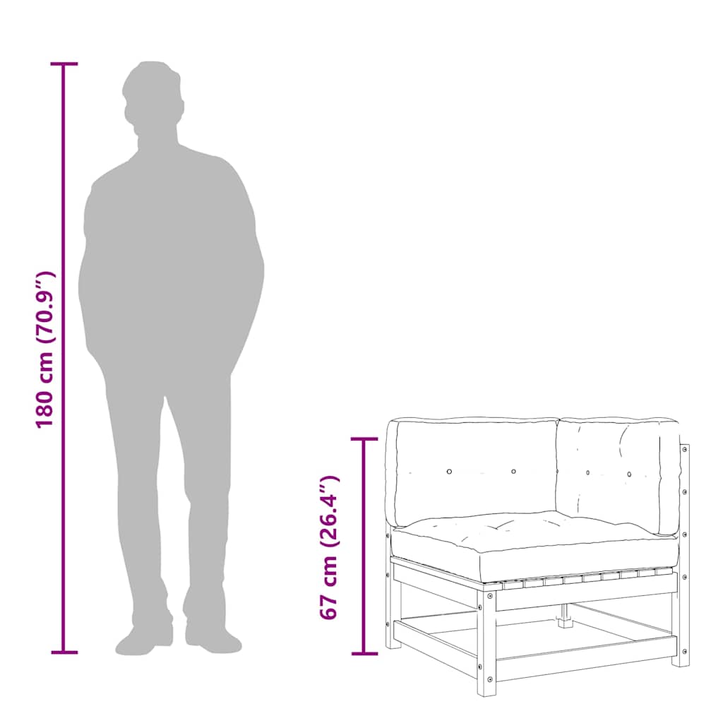 lænestol 60 cm stof brun