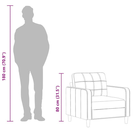 lænestol 60 cm stof sort