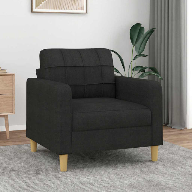 lænestol 60 cm stof sort
