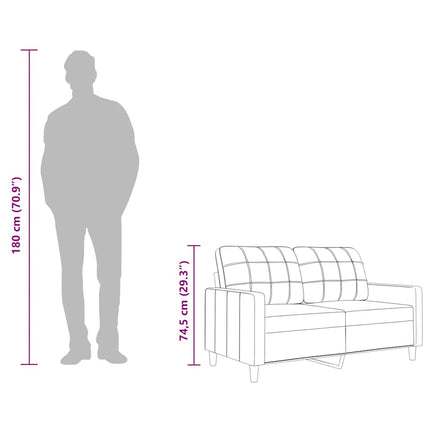 2-personers sofa 120 cm stof lysegrå