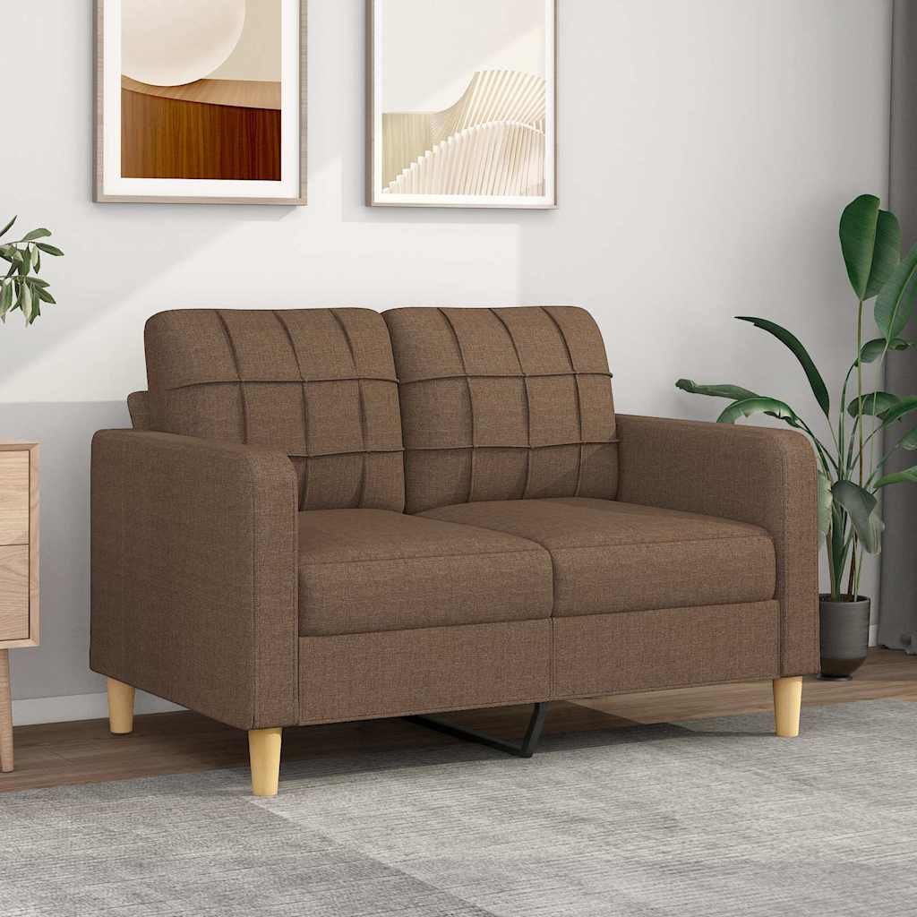 2-personers sofa 120 cm stof brun billede
