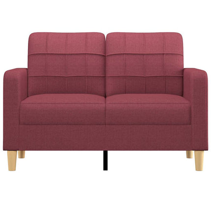 2-personers sofa 120 cm stof vinrød