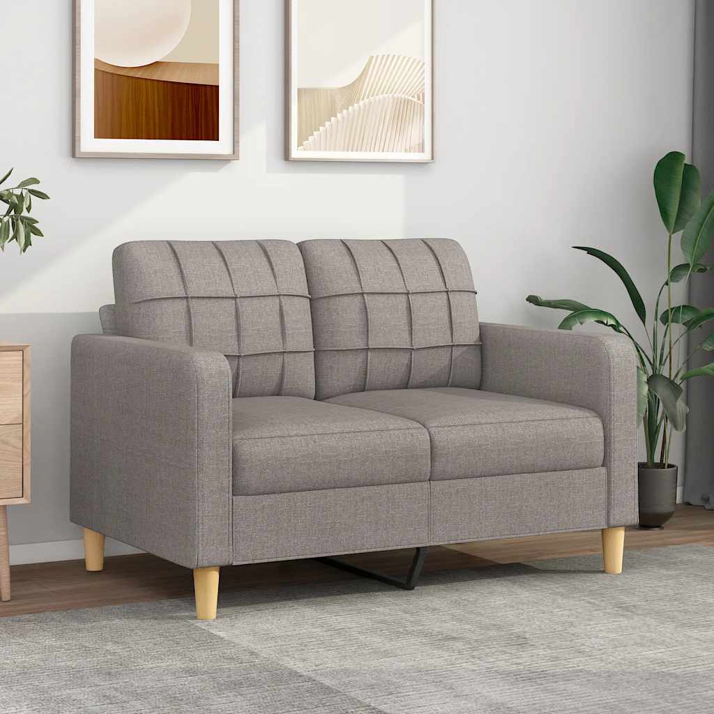 2-personers sofa 120 cm stof grbrun