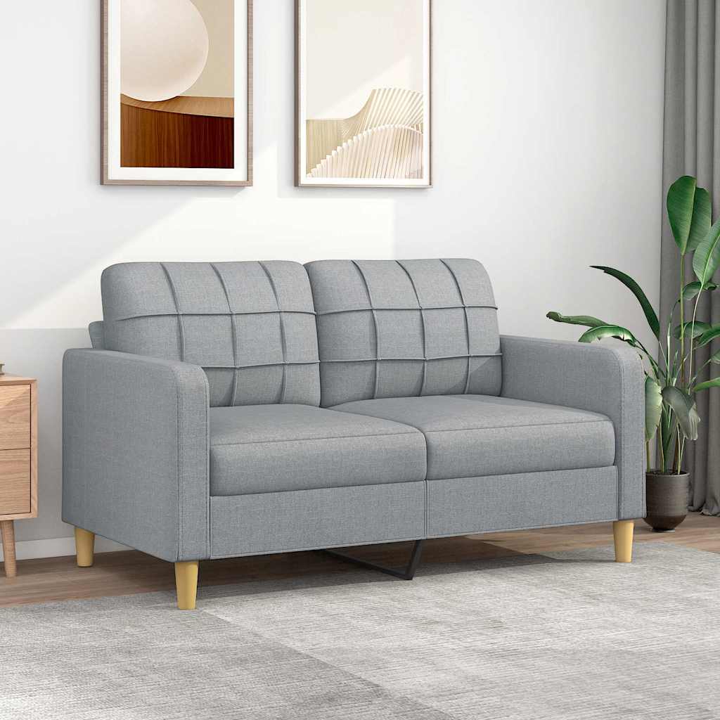2-personers sofa 140 cm stof lysegr