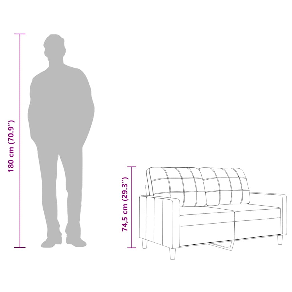 2-personers sofa 140 cm stof vinrød