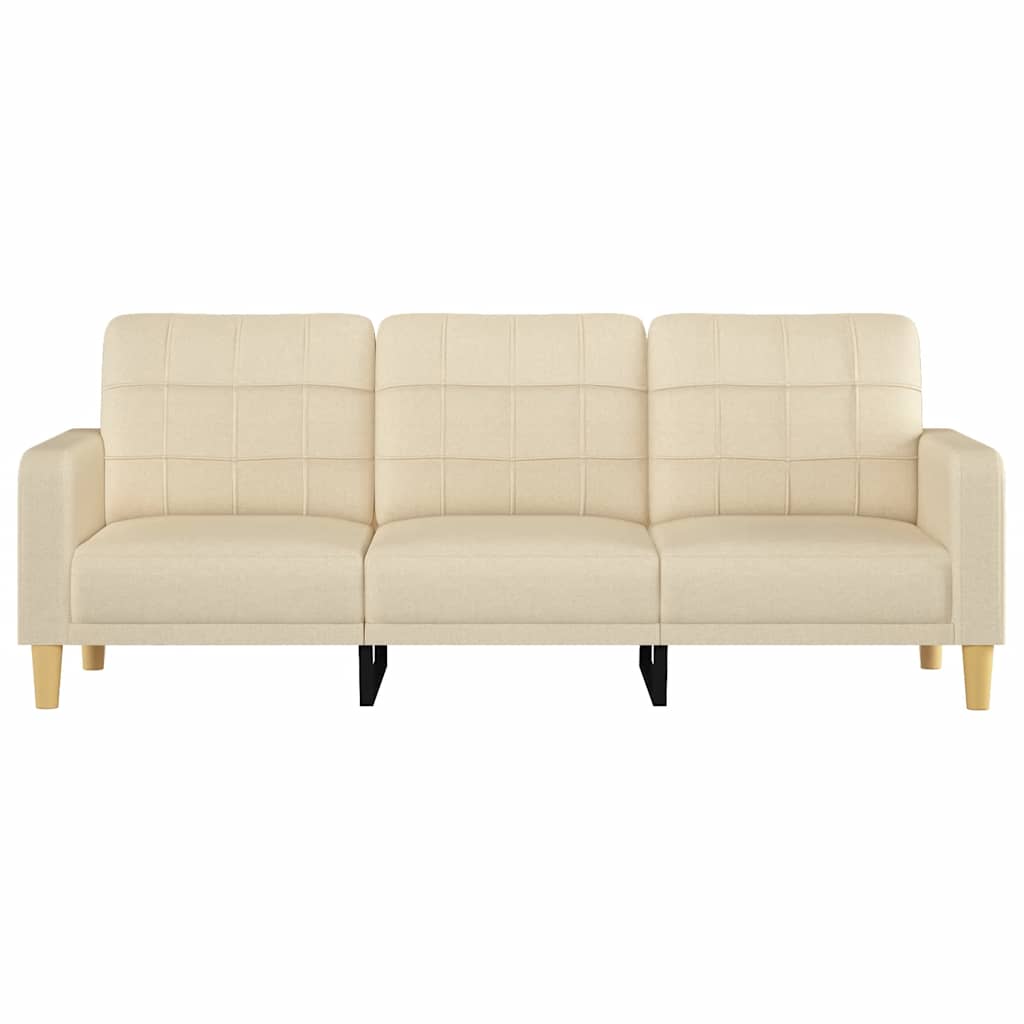 3-personers sofa 180 cm stof cremefarvet