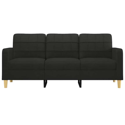 3-personers sofa 180 cm stof sort