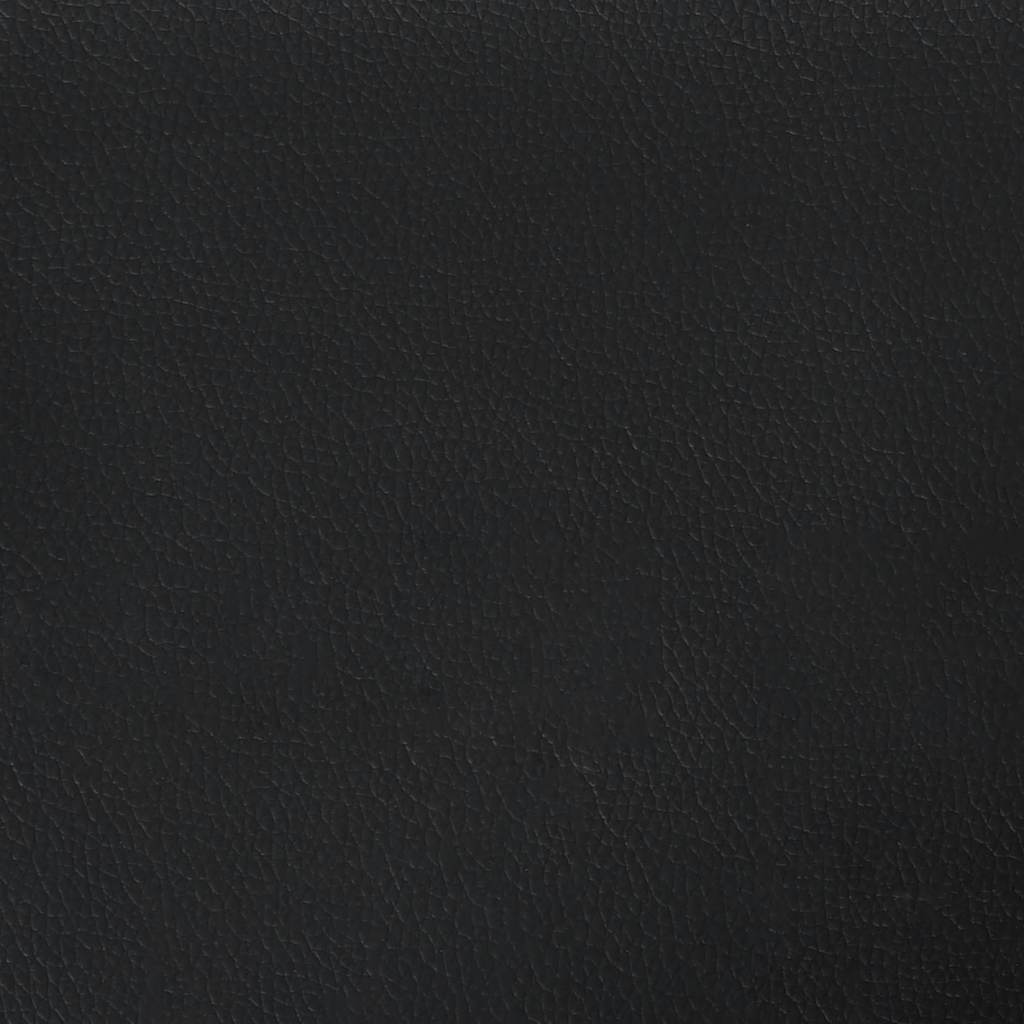 2-personers sofa 120 cm kunstlæder sort