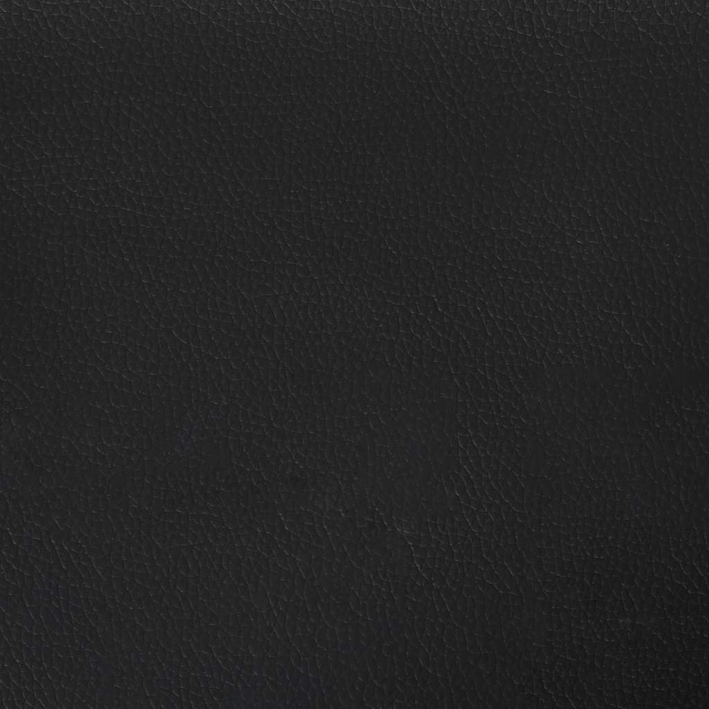 3-personers sofa 180 cm kunstlæder sort