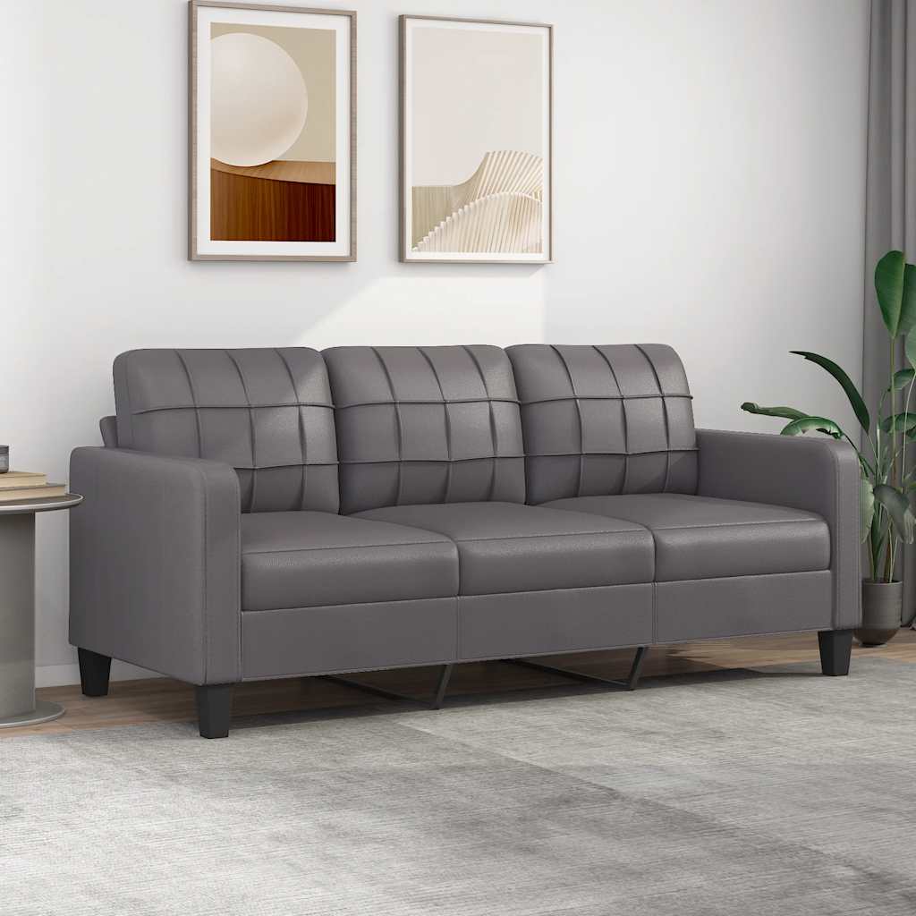 2-Personers Sofa Kunstlæder - 180 cm / Grå