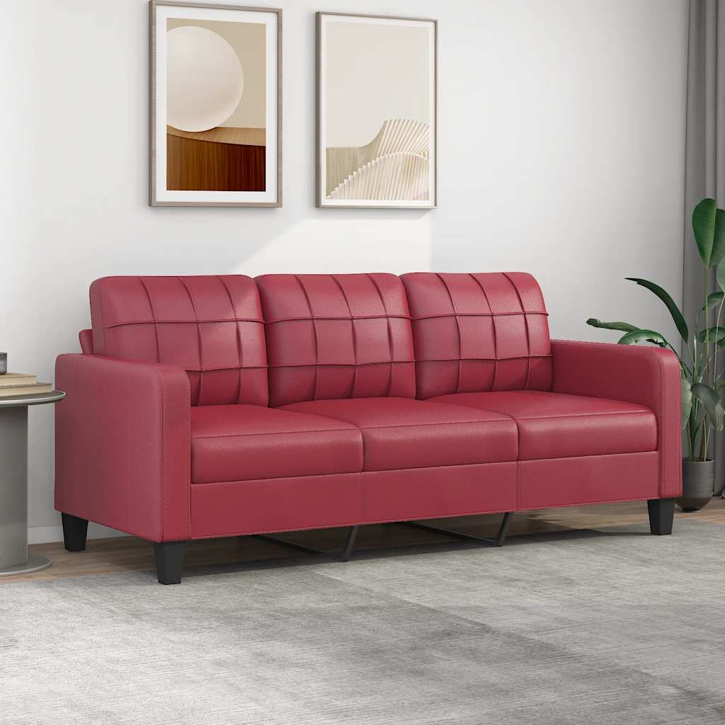 3-personers sofa 180 cm kunstlder vinrd