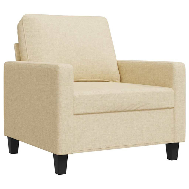 lænestol 60 cm stof cremefarvet