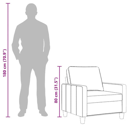lænestol 60 cm stof cremefarvet