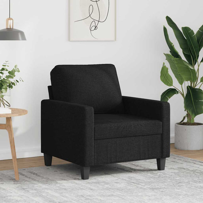 lænestol 60 cm stof sort
