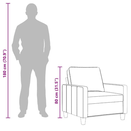 lænestol 60 cm stof lysegul