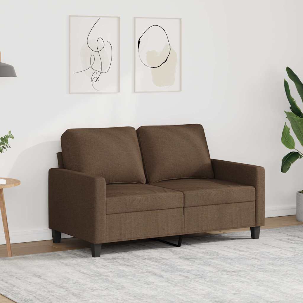 2-personers sofa i stof - 120 cm sædebredde, brun