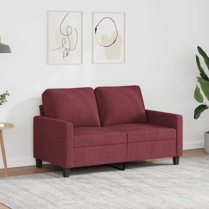 2-personers sofa 120 cm stof vinrød