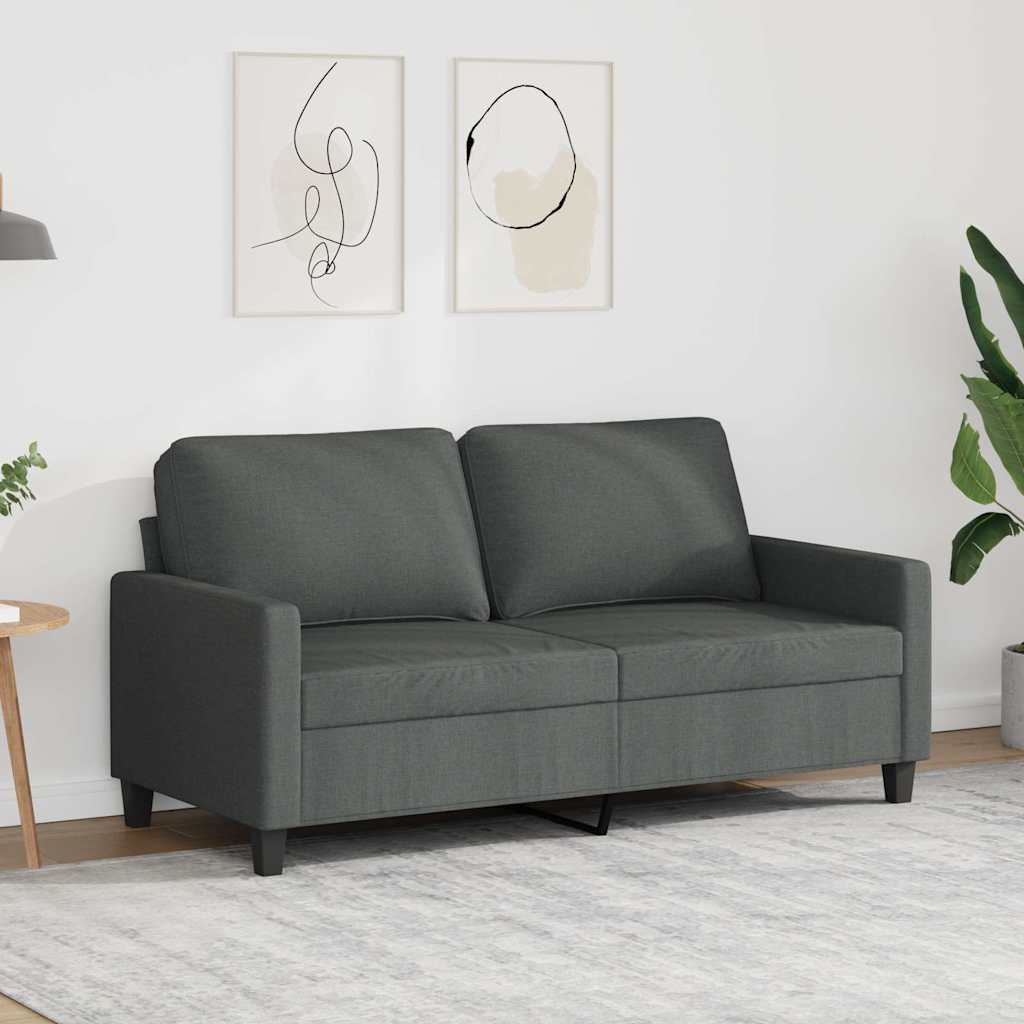 2-personers sofa 140 cm stof mrkegr
