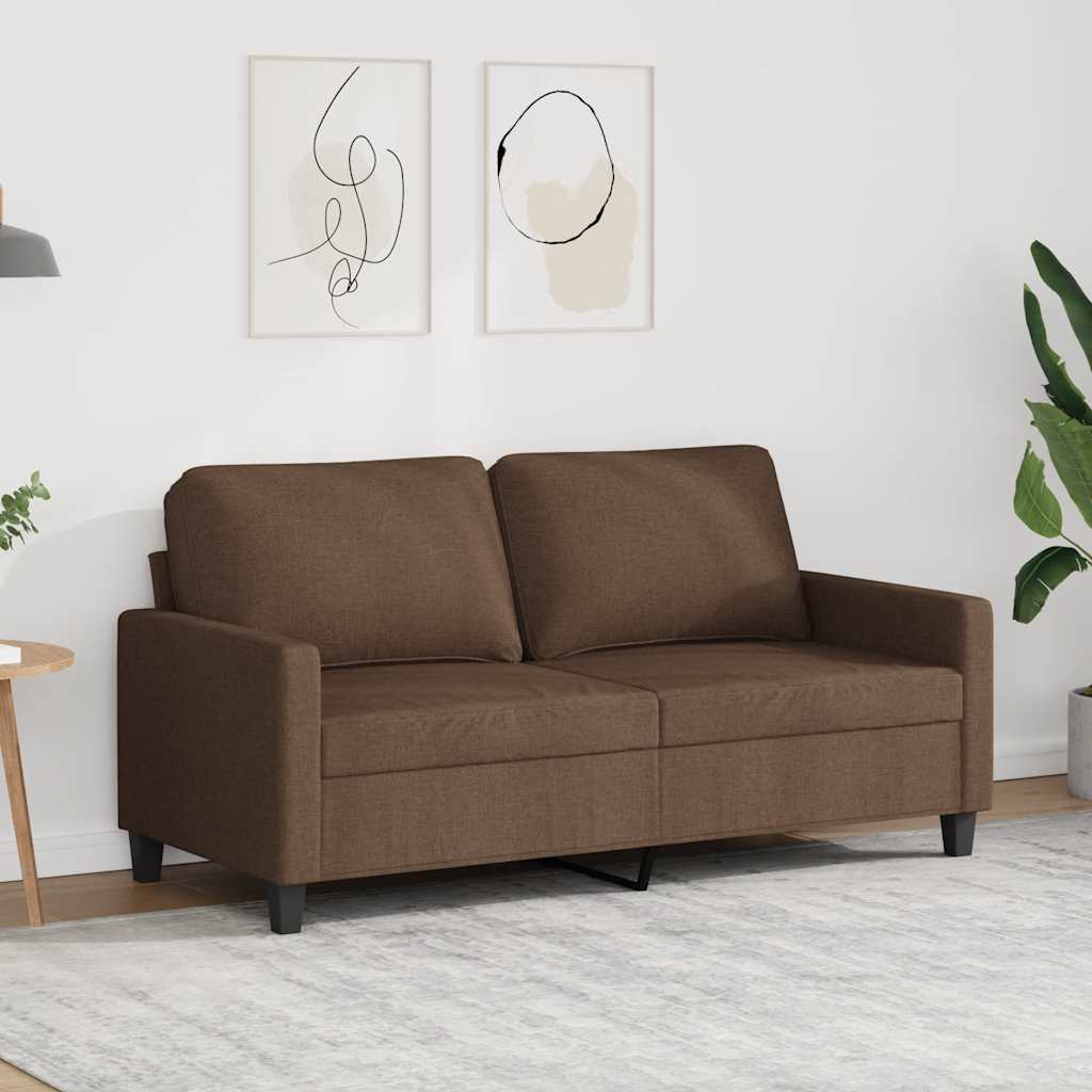 2-personers sofa i stof - 140 cm sædebredde, brun