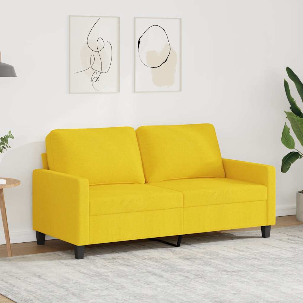 2-personers sofa i stof - 140 cm sædebredde, lysegul