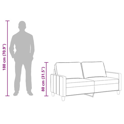 2-personers sofa 140 cm stof gråbrun