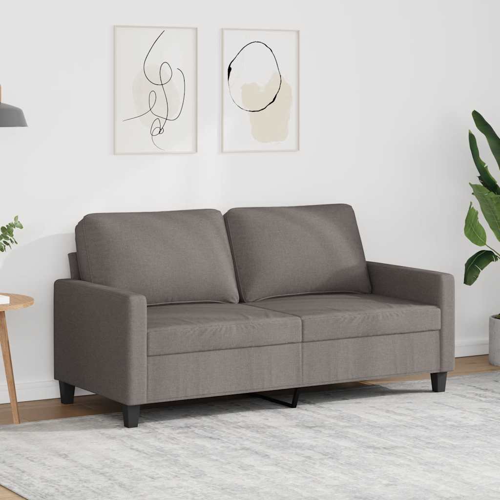 2-personers sofa i stof - gråbrun, sædebredde 140 cm
