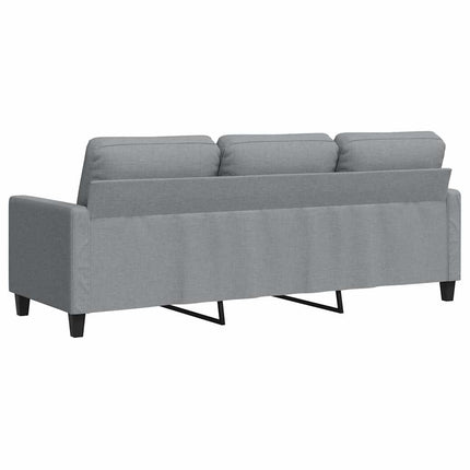 3-personers sofa 180 cm stof lysegrå