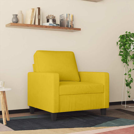 lænestol 60 cm velour gul