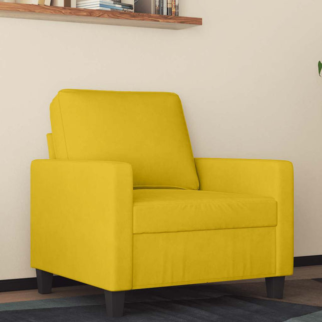 lænestol 60 cm velour gul