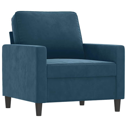 lænestol 60 cm velour Blå