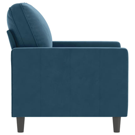 lænestol 60 cm velour Blå