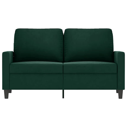 2-personers sofa 120 cm fløjl mørkegrøn