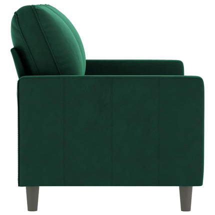 2-personers sofa 120 cm fløjl mørkegrøn