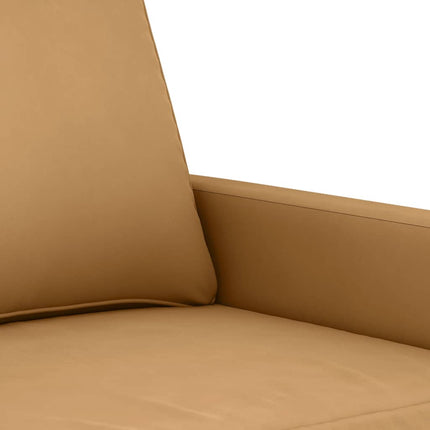 2-personers sofa 120 cm fløjl brun