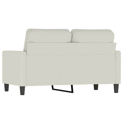 2-personers sofa 120 cm velour cremefarvet