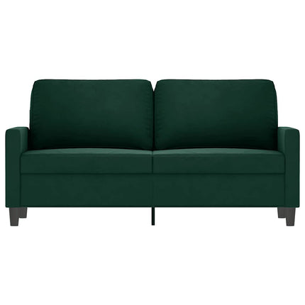 2-personers sofa 140 cm fløjl mørkegrøn