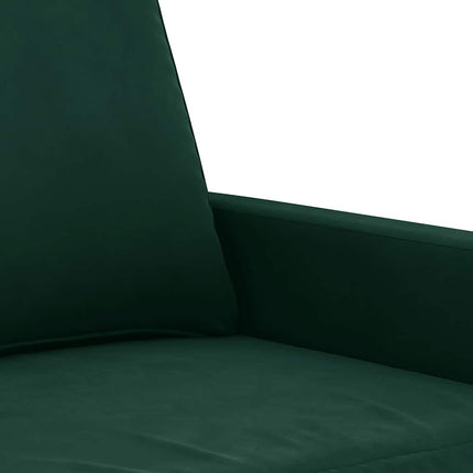 2-personers sofa 140 cm fløjl mørkegrøn