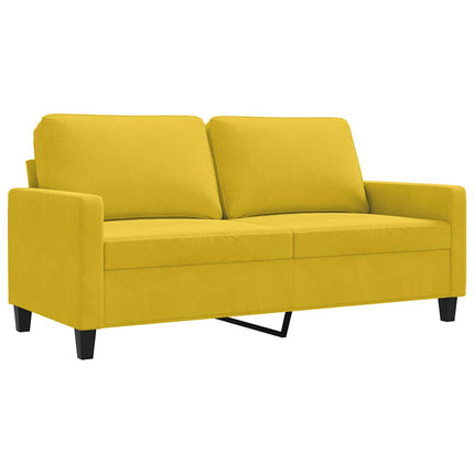 2-personers sofa 140 cm fløjl gul