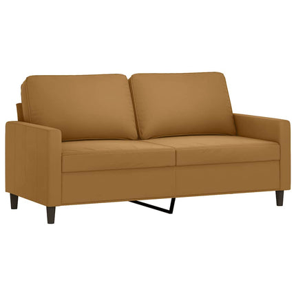 2-personers sofa 140 cm fløjl brun