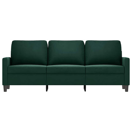 3-personers sofa 180 cm fløjl mørkegrøn