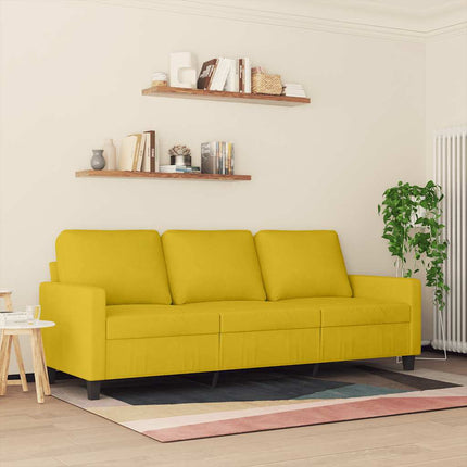 3-personers sofa 180 cm velour gul