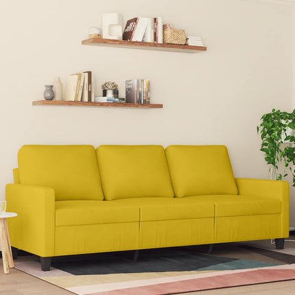 3-personers sofa 180 cm velour gul