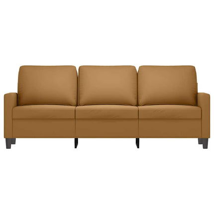 3-personers sofa 180 cm fløjl brun